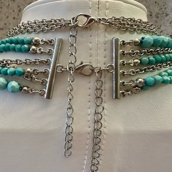 Turquoise color jewelry set (3pc) - Picture 7 of 7